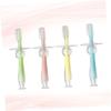 Healvian 4pcs Toothbrush Silicone Teether Training Brush Standing Suction Toothbrush for Boy Girl Boy Girl Use Bristles view 3