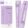Dual Head Shaver Women,Electric Bikini Trimmer for Women,2 in 1 Electric Shaver Dual Head Bikini Trimmer,IPX7 Waterproof Rechargeable Hair Razor for Body Face,Wet & Dry Use Hair Removal (Purple) view 1
