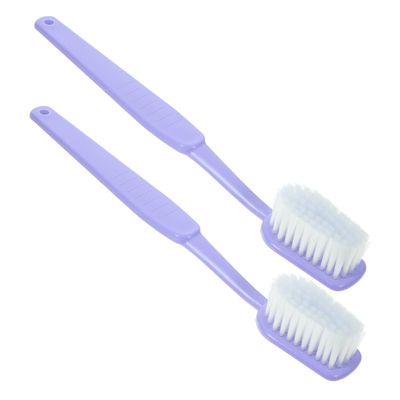 VALICLUD 2pcs Large Novelty Toothbrush Toy with Creative Design and Flocking Bristle Material, Portable Photo Essential Props for Halloween and Party Decorations