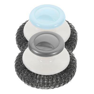 SAFIGLE Dish Scrub Brush Steel Wire Scrubber with Handle for Kitchen Utensils and Stoves Lightweight Versatile Design for Tough Cleaning Tasks