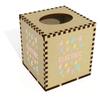 Square 'Electric' Wooden Tissue Box Cover (TB00067015) view 1