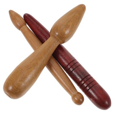 VERDANVERSE 3pcs Natural Wood Household Pelma Massager Acupuncture Point Massager Easy to Hold Relieve Pain Multi-Functional Foot Massaging Supply for Watching Tv and Listening to Music
