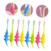 NIYANGLE Cartoon Animal Toothbrush Set 8pcs with Soft Bristles Baby Training Oral Care Tooth Brush for Kids Toddlers Teeth Cleaning Random Color view 3
