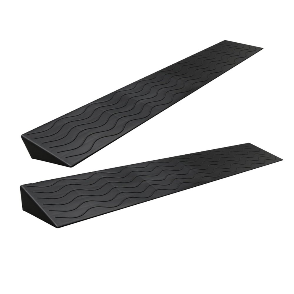 Threshold Ramp, Adjustable Indoor, for Transition Threshold, Step, Doorways, Supermarket Entry(Yellow,39.4x4.7x2in)
