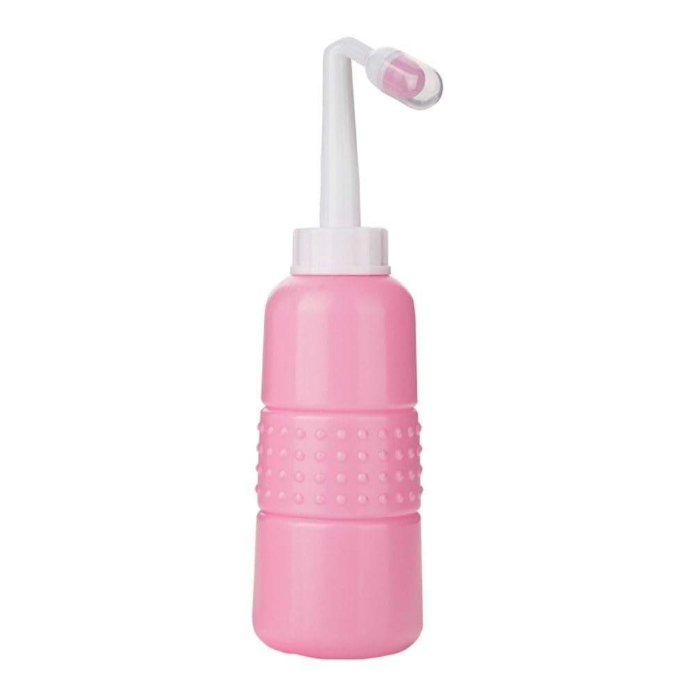 Mom Upside Down Peri Bottle for Postpartum Care, Portable Bidet Perineal Cleansing Tool, Mom Peri Bottle for Postpartum Essentials (Pink, 350ml)