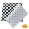 100 Pcs Black and White Greaseproof Paper Sheets,Grease Proof,Burger Wrapping,Checkered Wax Papers Wrap Sheet for Food Deli Liner,Liners Sandwich Fish and Chip Wraps for BBQ,Picnic,Party view 1