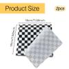 100 Pcs Black and White Greaseproof Paper Sheets,Grease Proof,Burger Wrapping,Checkered Wax Papers Wrap Sheet for Food Deli Liner,Liners Sandwich Fish and Chip Wraps for BBQ,Picnic,Party view 2