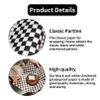 100 Pcs Black and White Greaseproof Paper Sheets,Grease Proof,Burger Wrapping,Checkered Wax Papers Wrap Sheet for Food Deli Liner,Liners Sandwich Fish and Chip Wraps for BBQ,Picnic,Party view 3