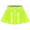 GRRKDFQ Sexy Nightwear For Women Pleated Ruffled Skirt,Fluorescent Green,S view 3