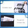 WLH Alexanders Portable Folding Wheelchair, Lightweight Aluminum Transit Chair with Handbrakes for Seniors and Adults 40cm Rear Wheels Green view 3