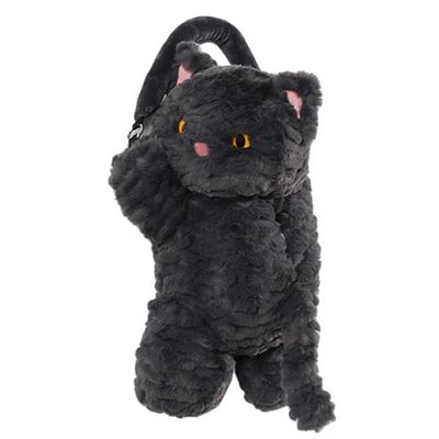 Agmoctz Plush Tissue Box Cover Stand Home Desk Decoration Cat Shaped Plush Doll Decorative Tissue Bag