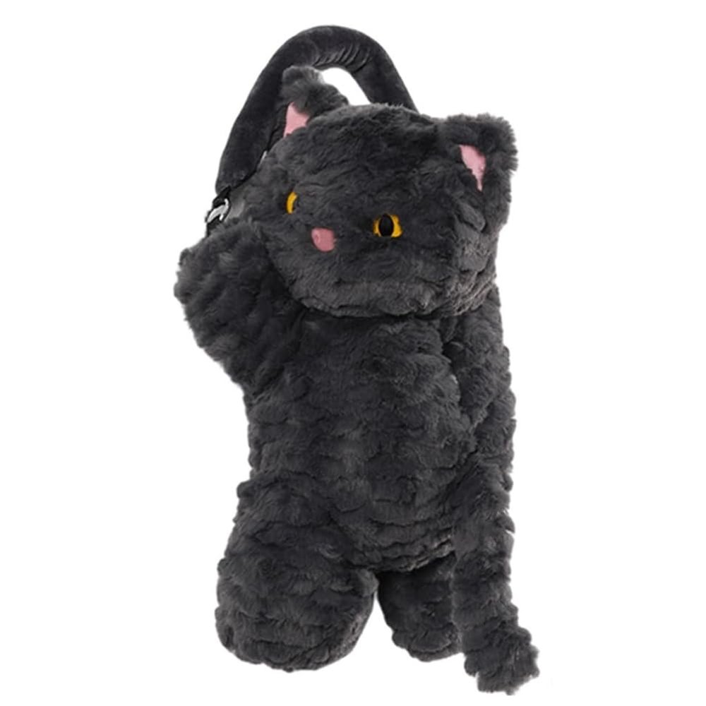 Agmoctz Plush Tissue Box Cover Stand Home Desk Decoration Cat Shaped Plush Doll Decorative Tissue Bag