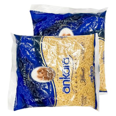 Nuhun Ankara Arpa Sehriye 500G - Barley Shaped Noodles Easy to Cook Product of Turkey Pack of 2