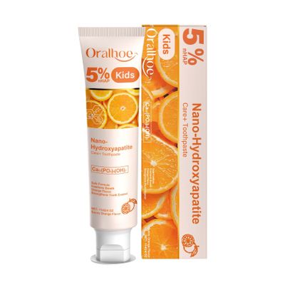 KLYso Kids Oral Care Toothpaste (Sweet Orange Flavor) - Gentle Cleaning, Teeth Brightening, Fresh Breath, Safe & Fun For Children(3PCS)