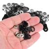 TARSHYRY Shoes Lace Hooks, Boot Lace Hooks 100 Set Shoelace DRing Eyelet Buckle Brass Shoe Leather Rivet Tool Gloss 100 Set Shoelace Black 9x22mm view 1