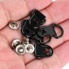 TARSHYRY Shoes Lace Hooks, Boot Lace Hooks 100 Set Shoelace DRing Eyelet Buckle Brass Shoe Leather Rivet Tool Gloss 100 Set Shoelace Black 9x22mm view 3
