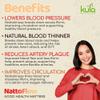 NattoFlow - 200mg 4000 FUs - High Strength Nattokinase Supplement for Heart Health - Plus Black Seed, Sea Moss, Green Tea, Dandelion, NAC, Coriander, Fennel, Selenium, Vitamin D3-60 Vegan Capsules view 2