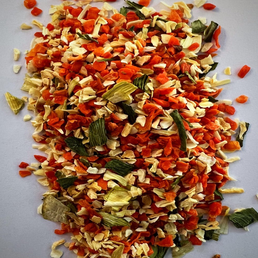 Dehydrated Mixed Vegetables, Diced Carrots, and Leeks, Cooking Ingredients