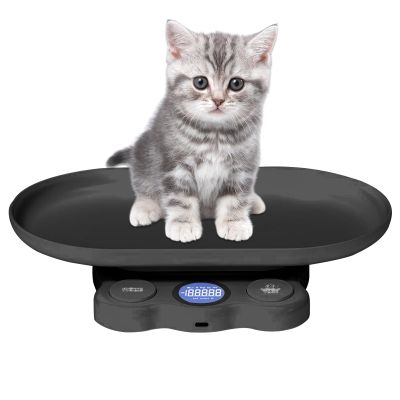 Teksome Digital Pet Scale, Small Animal Weighing Tool, Precise Non-Slip Digital Scale for Baking, Cooking, Dogs and Cats Weighing