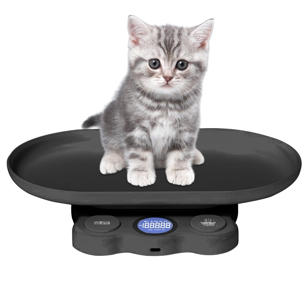 Teksome Digital Pet Scale, Small Animal Weighing Tool, Precise Non-Slip Digital Scale for Baking, Cooking, Dogs and Cats Weighing