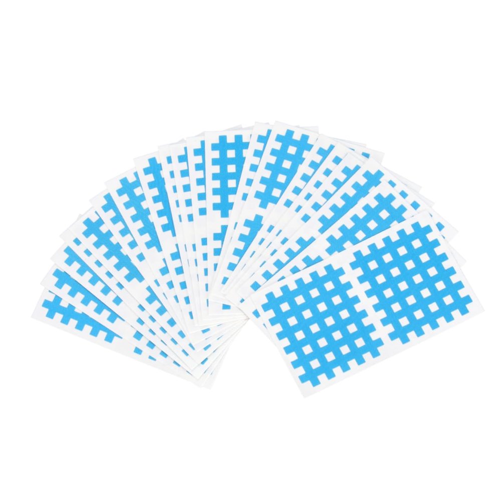 Baluue Sports Muscle Tape Fitness Support Tape Adhesive Cloth Cross-Shaped Patch Sky Blue 20 Pieces for Athletic Training Gym Use
