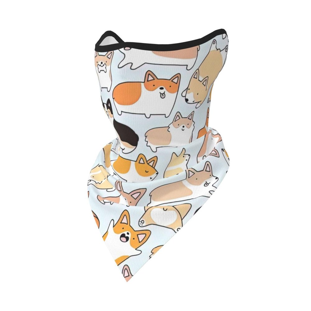 DEXNEL Corgi Pattern Face Mask Summer Cover Protection Balaclava Men Women for Beach Activities