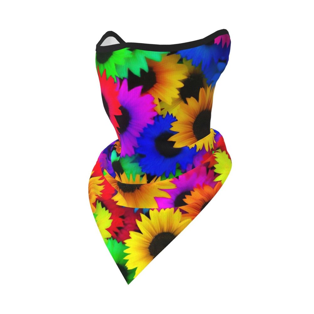 DEXNEL Rainbow Sunflower Face Mask Summer Cover Protection Balaclava Men Women for Beach Activities