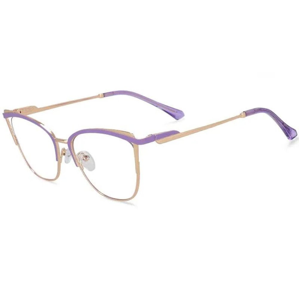 ETETGVG Women Reading Glasses Retro Metal Spring Hinge Clear Spectacle(4)