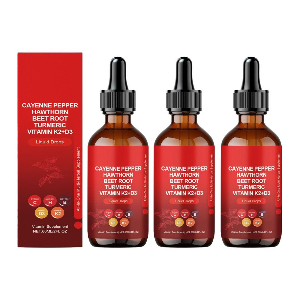 Rethes Cayenne Pepper Drops, Cayenne Pepper Extract Liquid (3pcs)