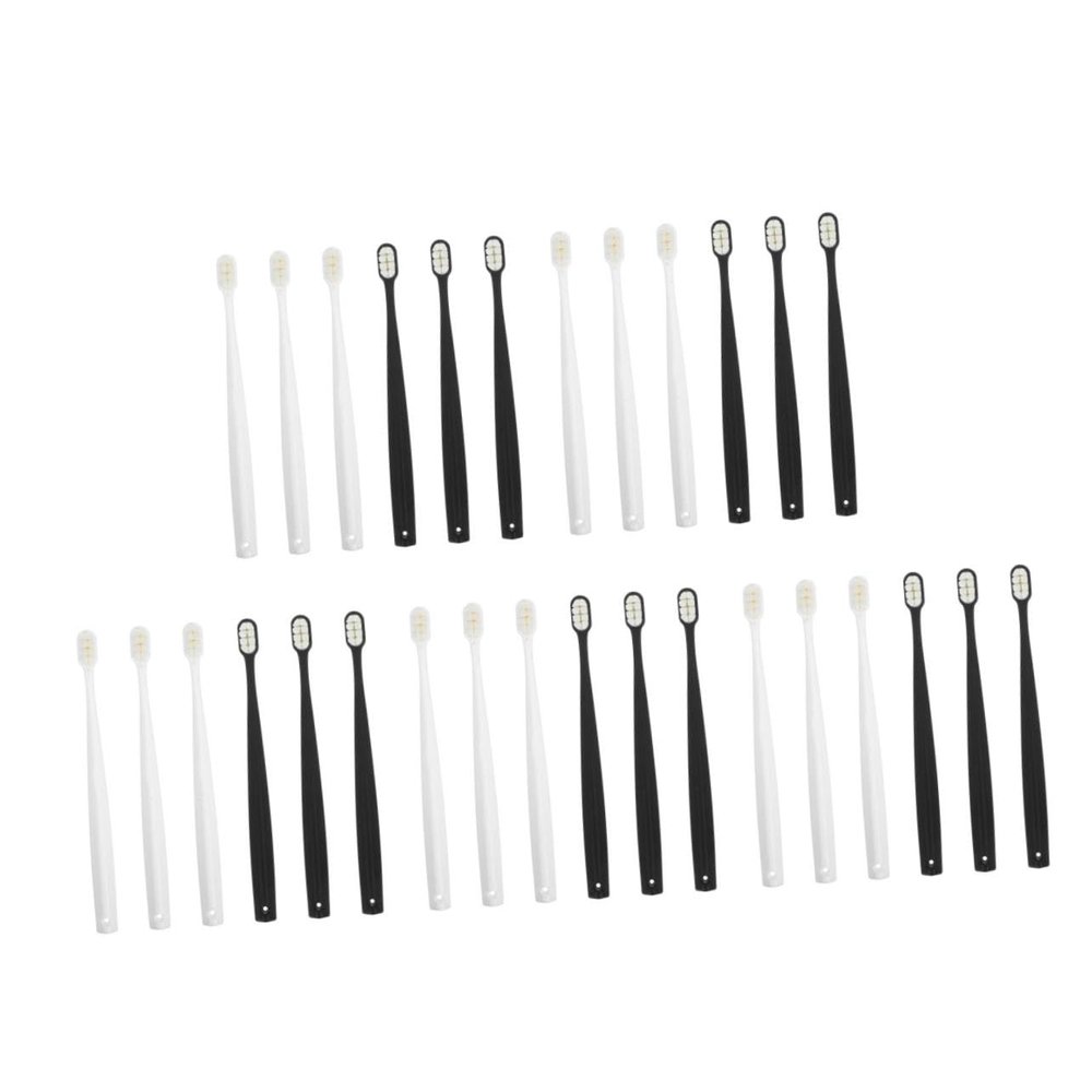 VALICLUD 30pcs Soft Toothbrush for Adults Ergonomic Travel Toothbrush Lightweight and Compact Design for Easy Use the Go Gentle Cleaning Brush