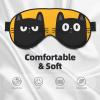 Black Cat with Big Eyes Sleep Mask, Soft Comfort Eye Shade, Adjustable, Breathable, Skin Friendly, Blocks Light, Perfect for Travel, Home, Airplanes, Trains or Anywhere view 3