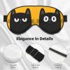 Black Cat with Big Eyes Sleep Mask, Soft Comfort Eye Shade, Adjustable, Breathable, Skin Friendly, Blocks Light, Perfect for Travel, Home, Airplanes, Trains or Anywhere view 4