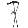 1 Pair of Adjustable Aluminum Crutches, F-Shape Folding Forearm Crutches with Ergonomic Grips and Armpit Foam, for Adults and Children with Heights 145-180cm view 1