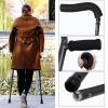 1 Pair of Adjustable Aluminum Crutches, F-Shape Folding Forearm Crutches with Ergonomic Grips and Armpit Foam, for Adults and Children with Heights 145-180cm view 2