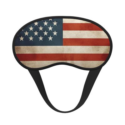 Vintage American USA Flag Sleep Mask for Women Men Eye Mask for Sleeping Light Blocking Sleeping Mask with Elastic Strap Blindfold for Flight Nap Soft Breathable Travel Eye Cover for Side Sleeper