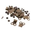 10 Sets Boot Lace Hooks Lace Fittings with Rivets for Hiking Camping Bronze view 2