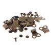10 Sets Boot Lace Hooks Lace Fittings with Rivets for Hiking Camping Bronze view 3