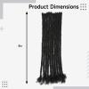 10 Pcs 8-Inch Black Twisted Human Hair Dreadlock Extensions, Easy to Install, Handcrafted Quality view 4