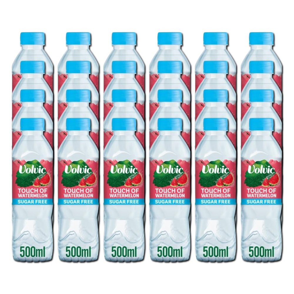 VC Touch of Fruit Watermelon SUGAR FREE Flavoured Still Natural Mineral Water with Sweetner and Natural Flavours 500ml Bottle No Calories Certified B Corp (Pack of 24)