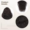 30 Wavy Claw Clip Ponytail Extension for Women, Curly Brown-Black Hairpiece, Easy to Wear and Secure view 2