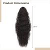 30 Wavy Claw Clip Ponytail Extension for Women, Curly Brown-Black Hairpiece, Easy to Wear and Secure view 4
