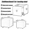5in1 Multifunctional Storage Stool with Wheels Stackable Magic Cube Chair Upholstered Seat & Metal Frame for Kitchen & Living Room Yellow (45x45x45 cm) view 3
