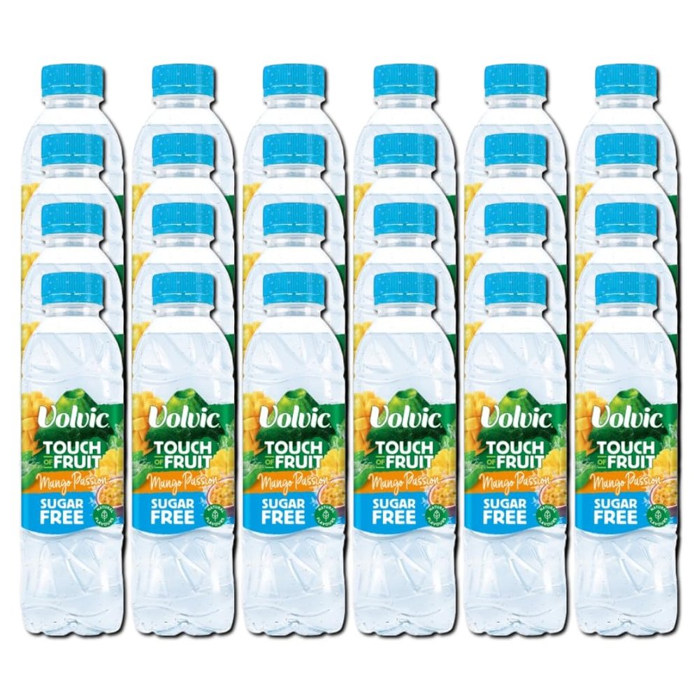 VC Touch of Fruit Mango Passion SUGAR FREE Flavoured Still Natural Mineral Water with Sweetner and Natural Flavours 500ml Bottle No Calories Certified B Corp (Pack of 24)