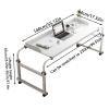 Swivel Over Bed Table with Wheels - Adjustable Height Hospital Table for Home Use, Laptop Desk, Recliner Table, Ideal for Hospital Families & Caregivers view 2