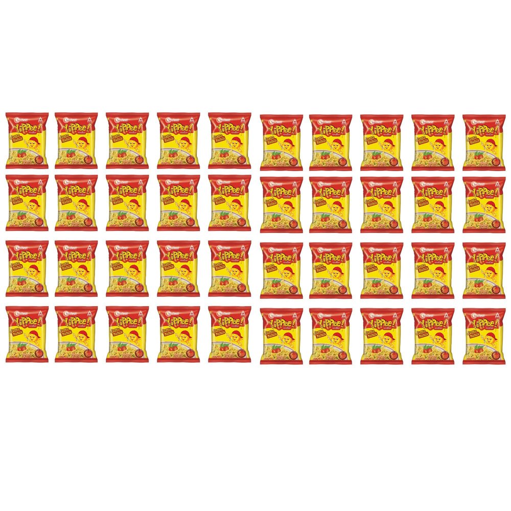 Yippee Classic Masala Instant Noodles 70g - Authentic Chinese Veg Noodles, No Added Preservatives - Suitable For Vegetarians - Delicious Classic Masala Flavour (Pack of 40)