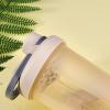 Hapivida Shaker Bottle, 600ml Plastic Transparent Protein Shaker Bottle Portable Mixing Cup for Sports Gym Supplement Drinks Milkshakes (600ml) view 4