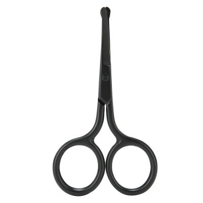 Precision Nose Hair Scissors with Rounded Tip for Safe Trimming Nose Beard Facial Hair Stainless Steel Eyebrow Scissors with Comfortable Grip