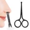 Precision Nose Hair Scissors with Rounded Tip for Safe Trimming Nose Beard Facial Hair Stainless Steel Eyebrow Scissors with Comfortable Grip view 2