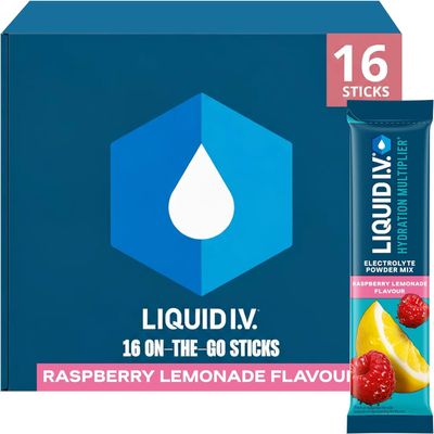 Liquid I.V. Hydration Multiplier Electrolyte Mix, Raspberry Lemonade, 16ct