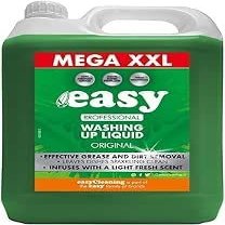 Easy Original Washing Up Liquid - 5L| Powerful Grease-Cutting Formula Fresh Scent Ideal for Home & Commercial Use | Eco Friendly Packaging